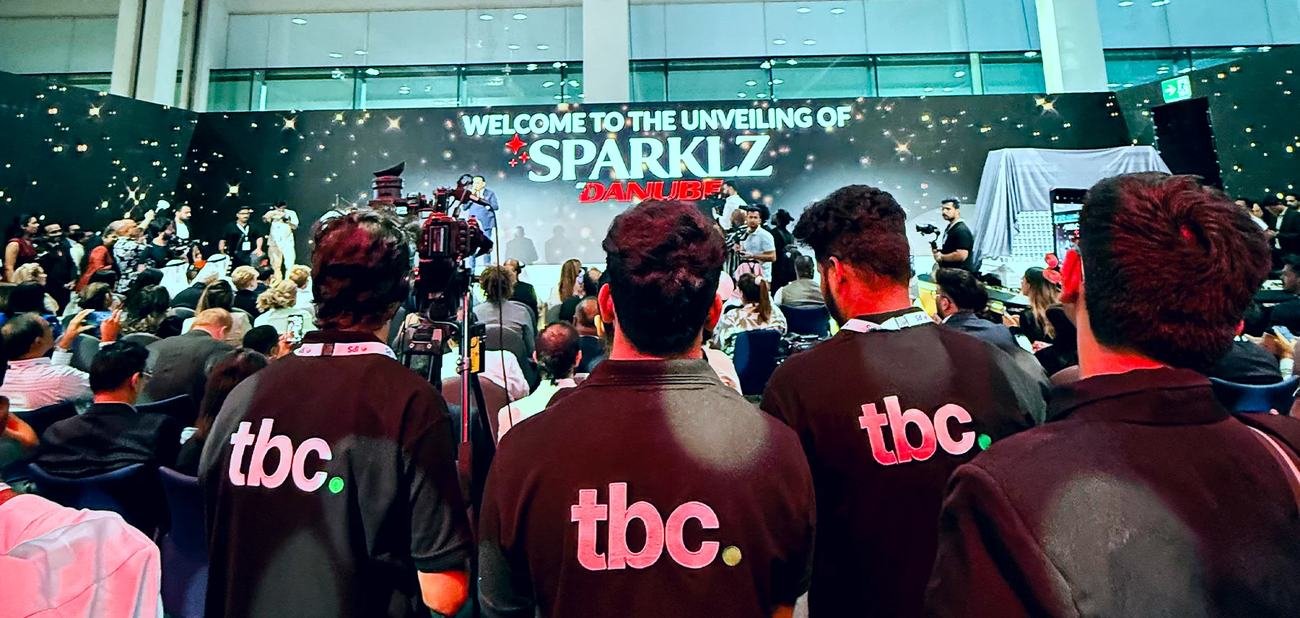 tbc. crew filming the Sparklz unveiling by Danube Properties